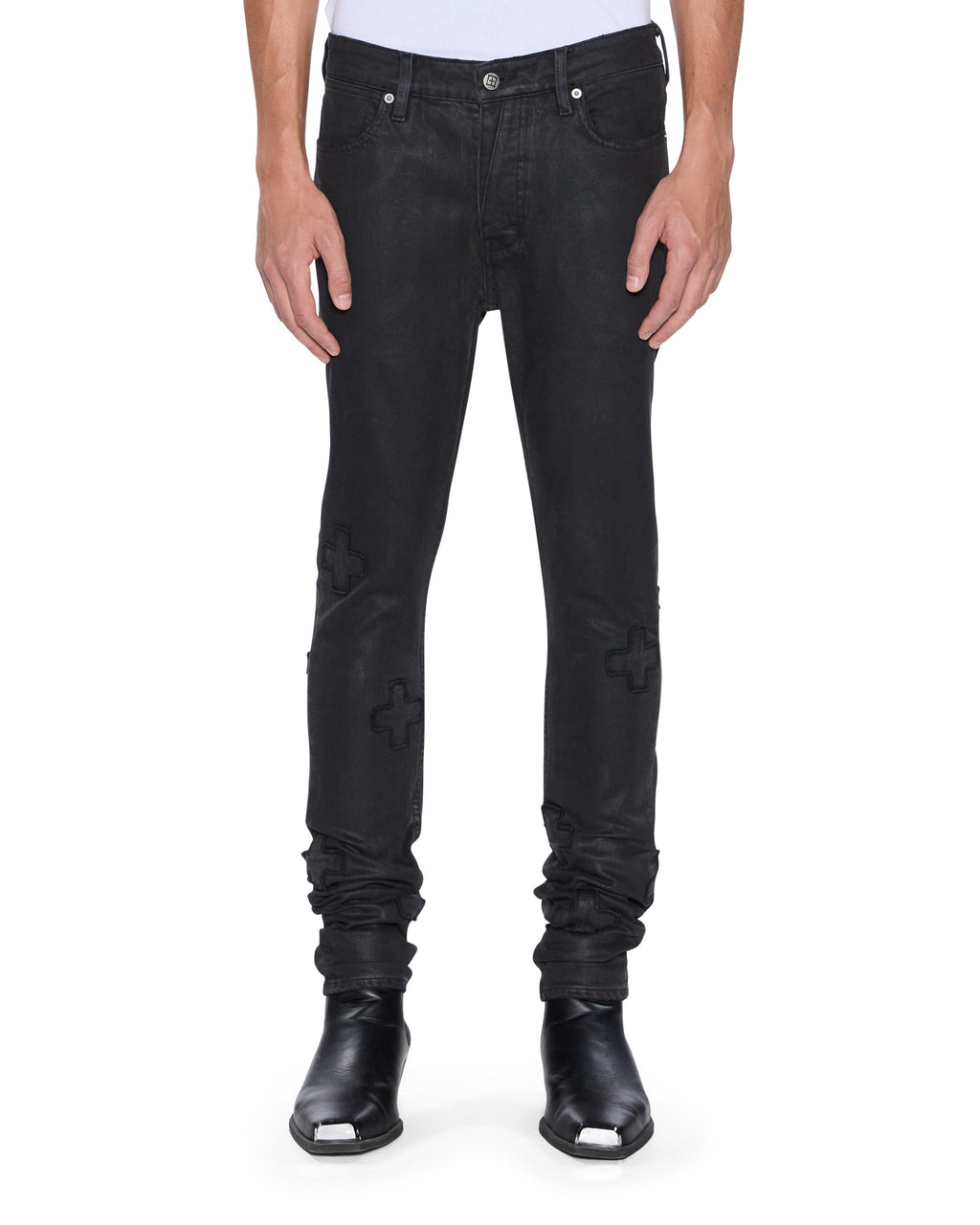 MENS VAN WINKLE BACKSTAGE BLACK KRAFTWERK DENIM JEANS