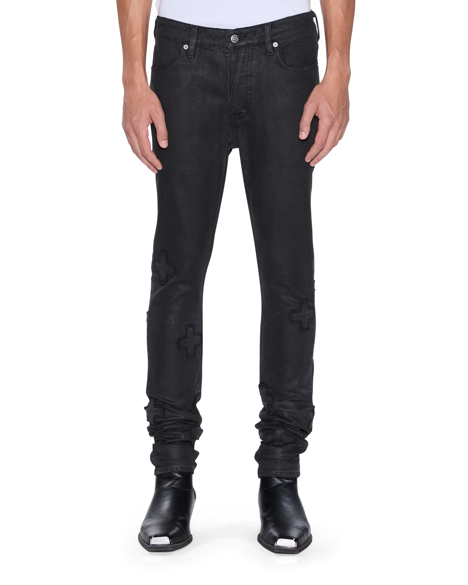 MENS  VAN WINKLE BACKSTAGE BLACK KRAFTWERK SKINNY DENIM JEANS