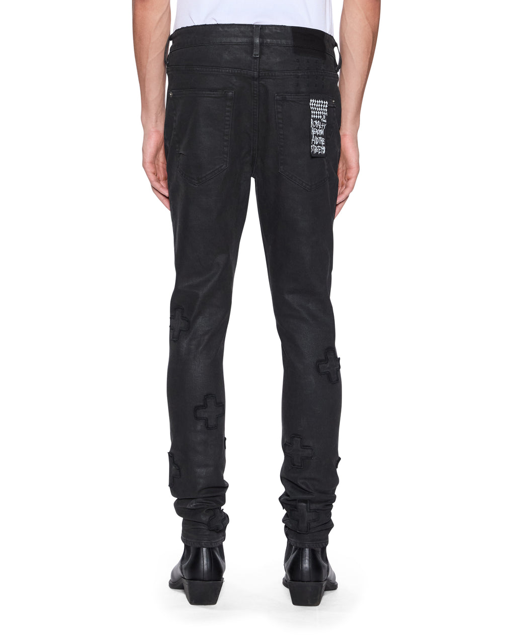 MENS VAN WINKLE BACKSTAGE BLACK KRAFTWERK DENIM JEANS