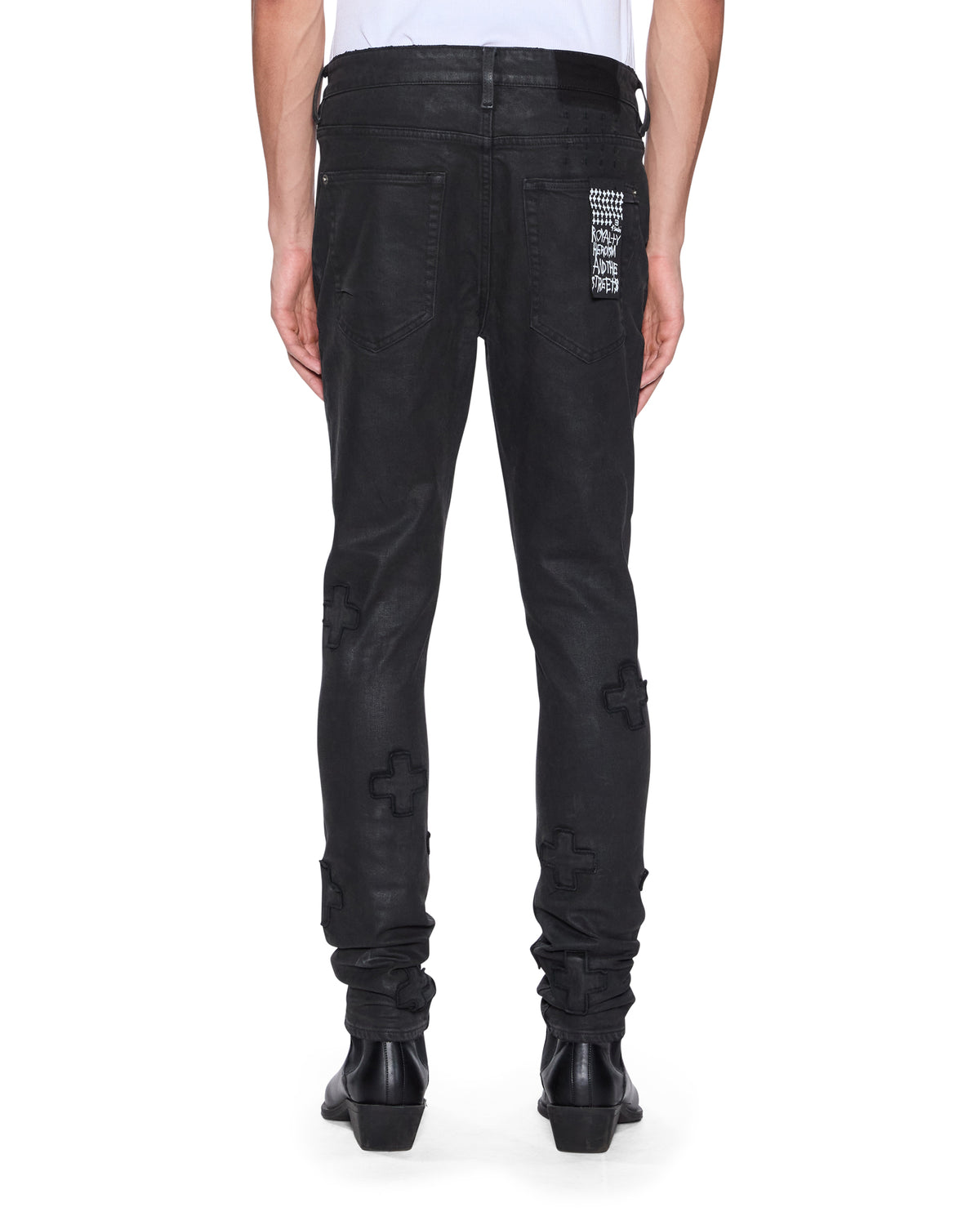 MENS VAN WINKLE BACKSTAGE BLACK KRAFTWERK DENIM JEANS