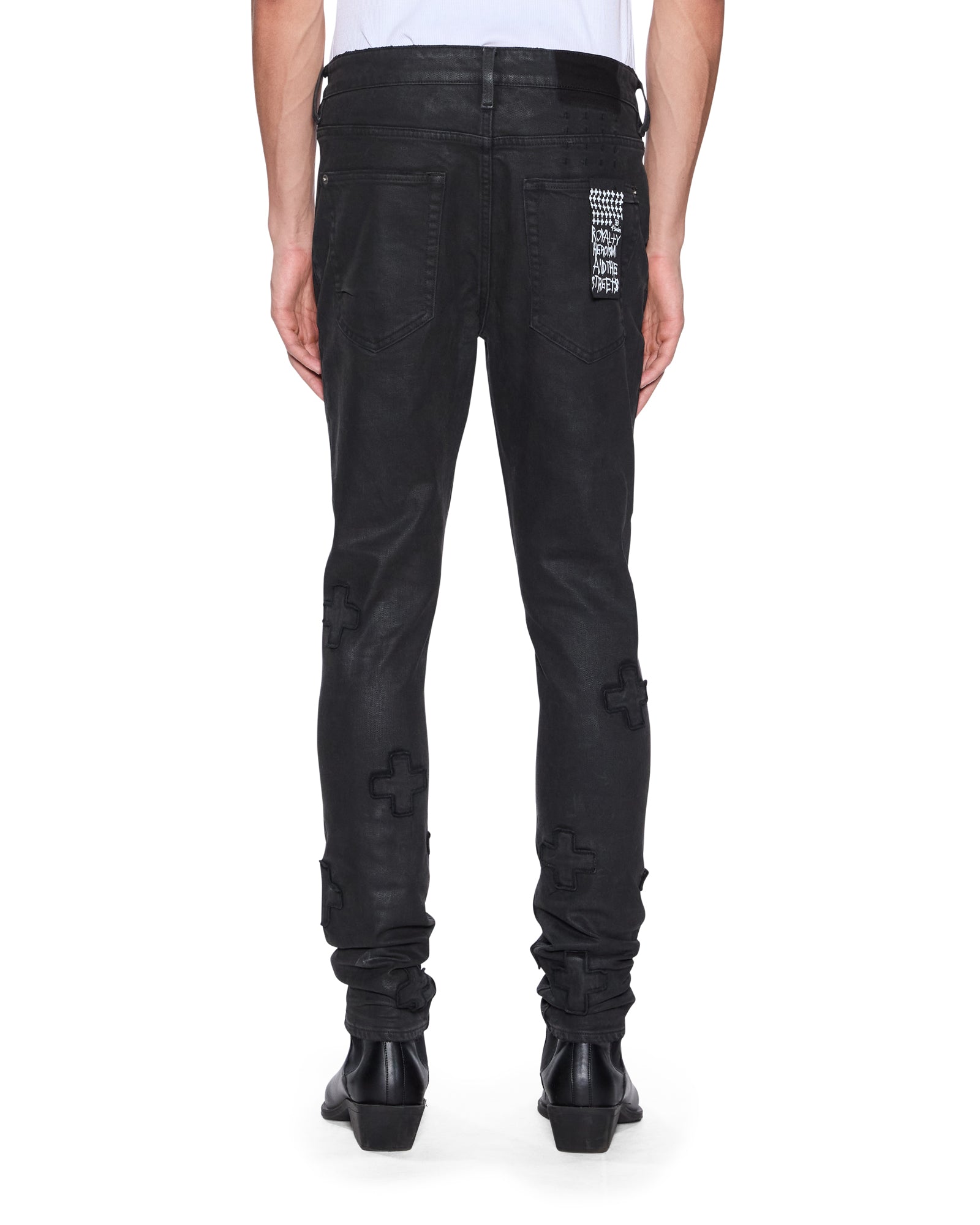 MENS  VAN WINKLE BACKSTAGE BLACK KRAFTWERK SKINNY DENIM JEANS