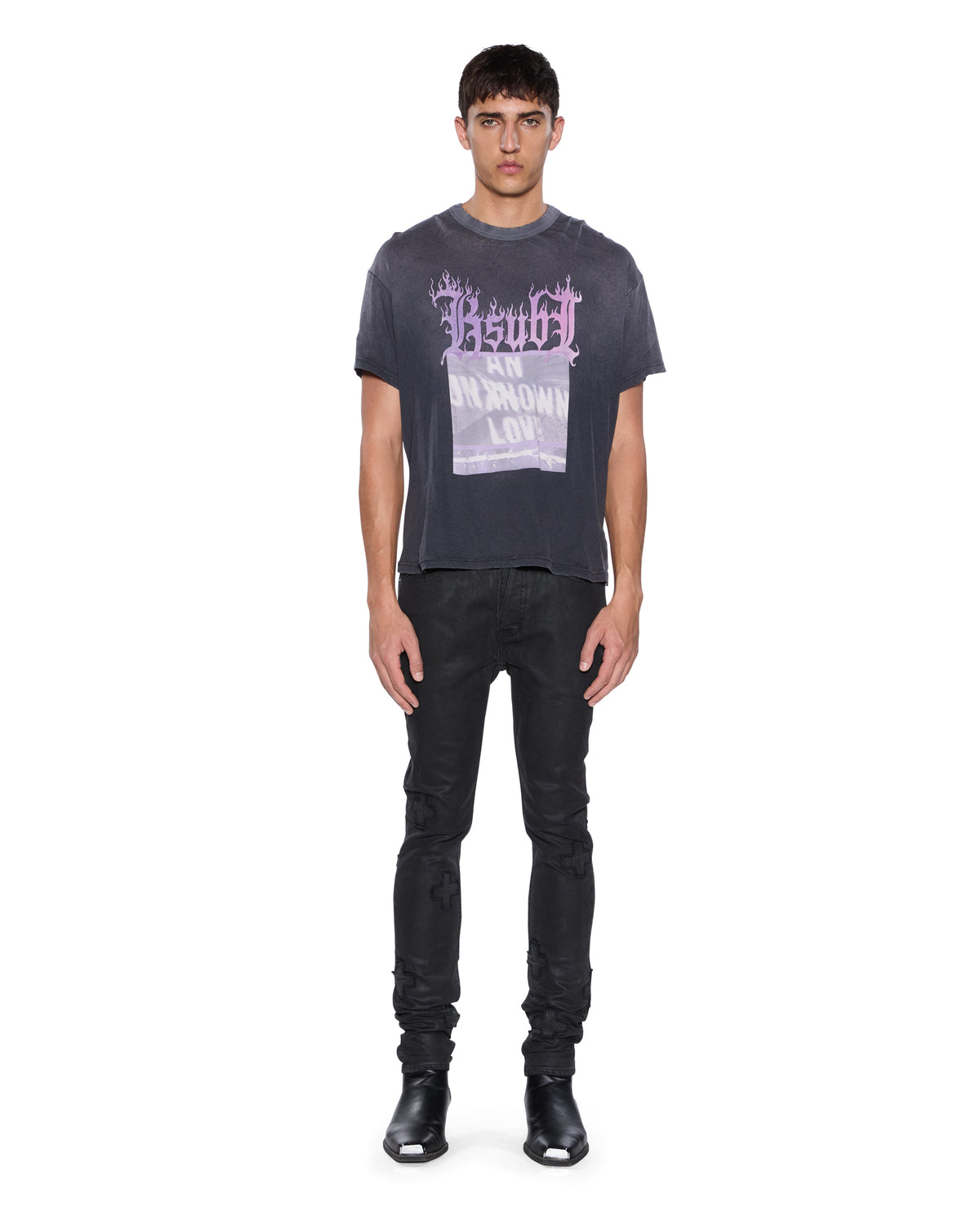 MENS VAN WINKLE BACKSTAGE BLACK KRAFTWERK DENIM JEANS