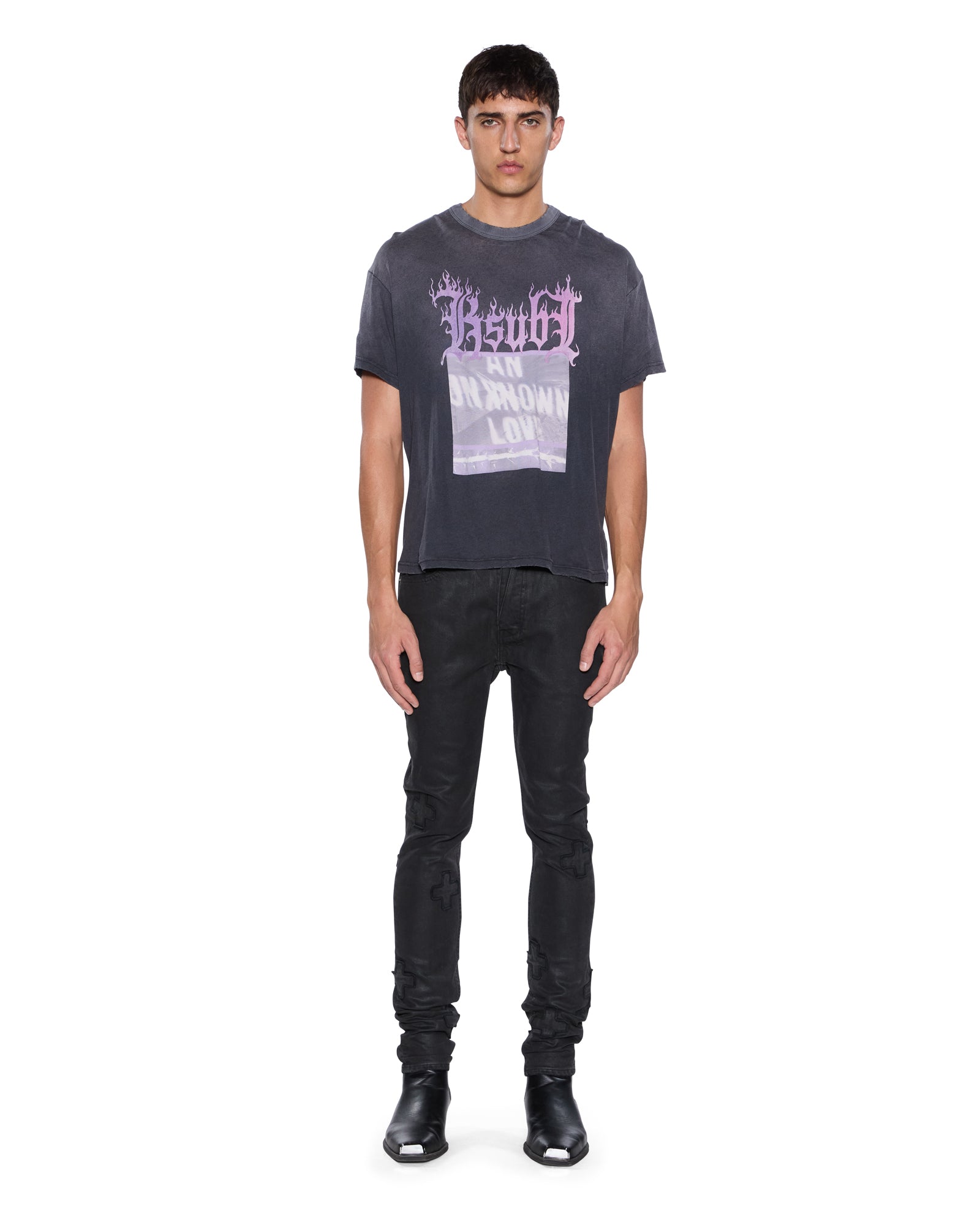 Mens Alter Sid Ss Tee Bleach Black Tees | Ksubi ++
