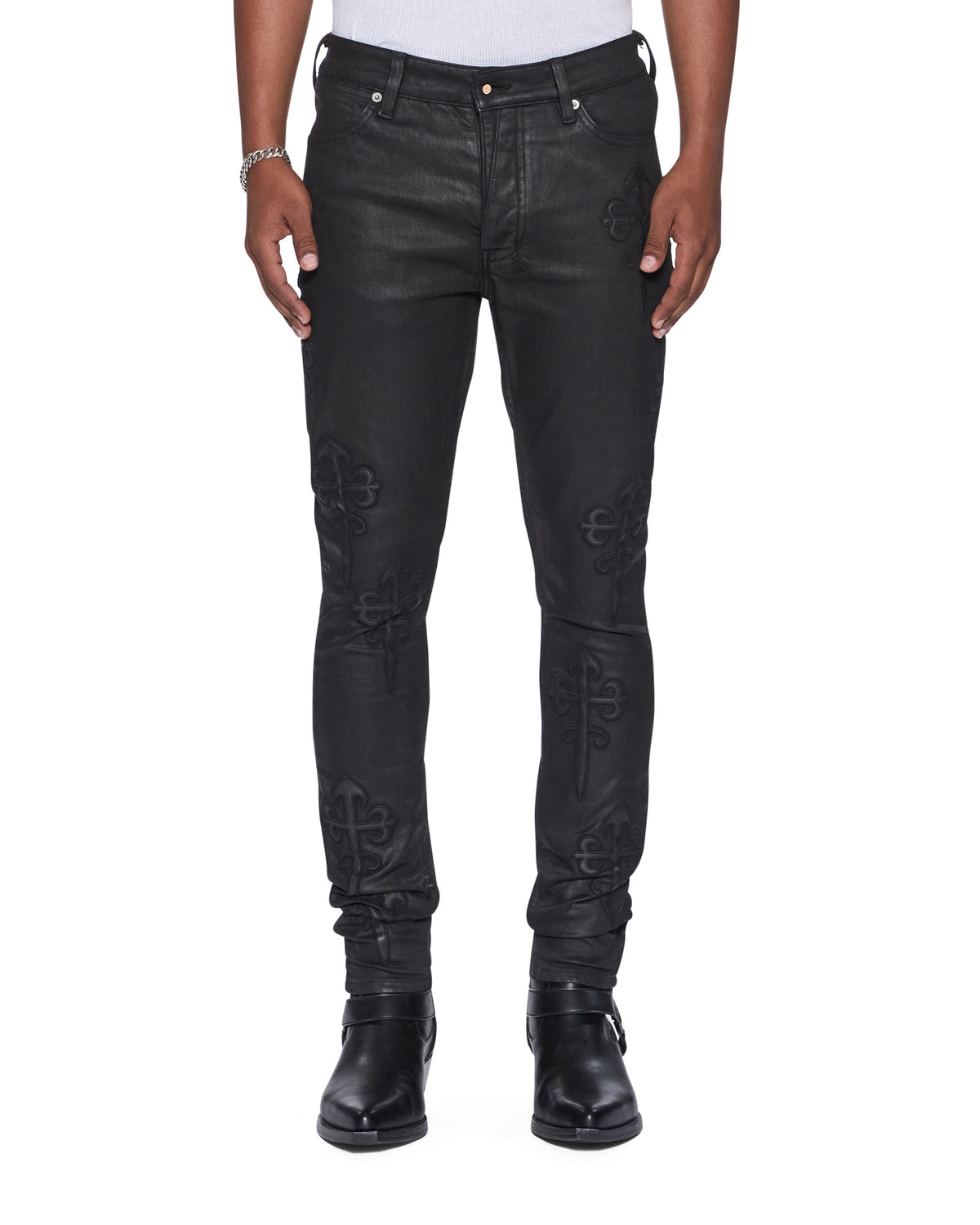 Mens Van Winkle Backstage Kaliba Skinny Denim Jeans - Grey