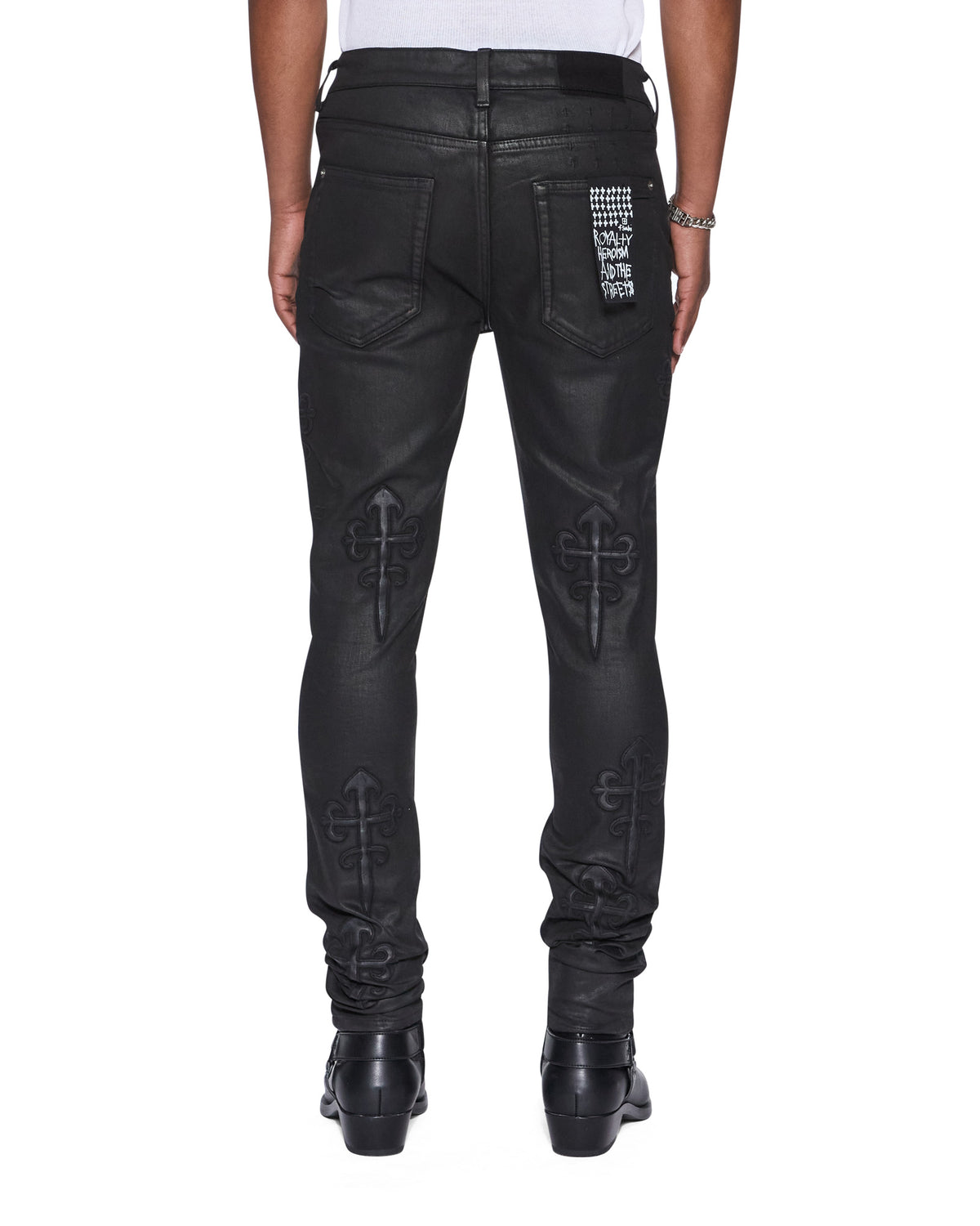 Mens Van Winkle Backstage Kaliba Skinny Denim Jeans - Grey