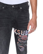MENS VAN WINKLE BLAKK METAL DENIM JEANS