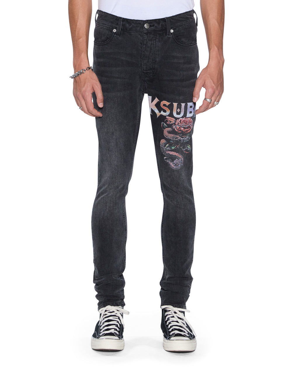 MENS VAN WINKLE BLAKK METAL DENIM JEANS