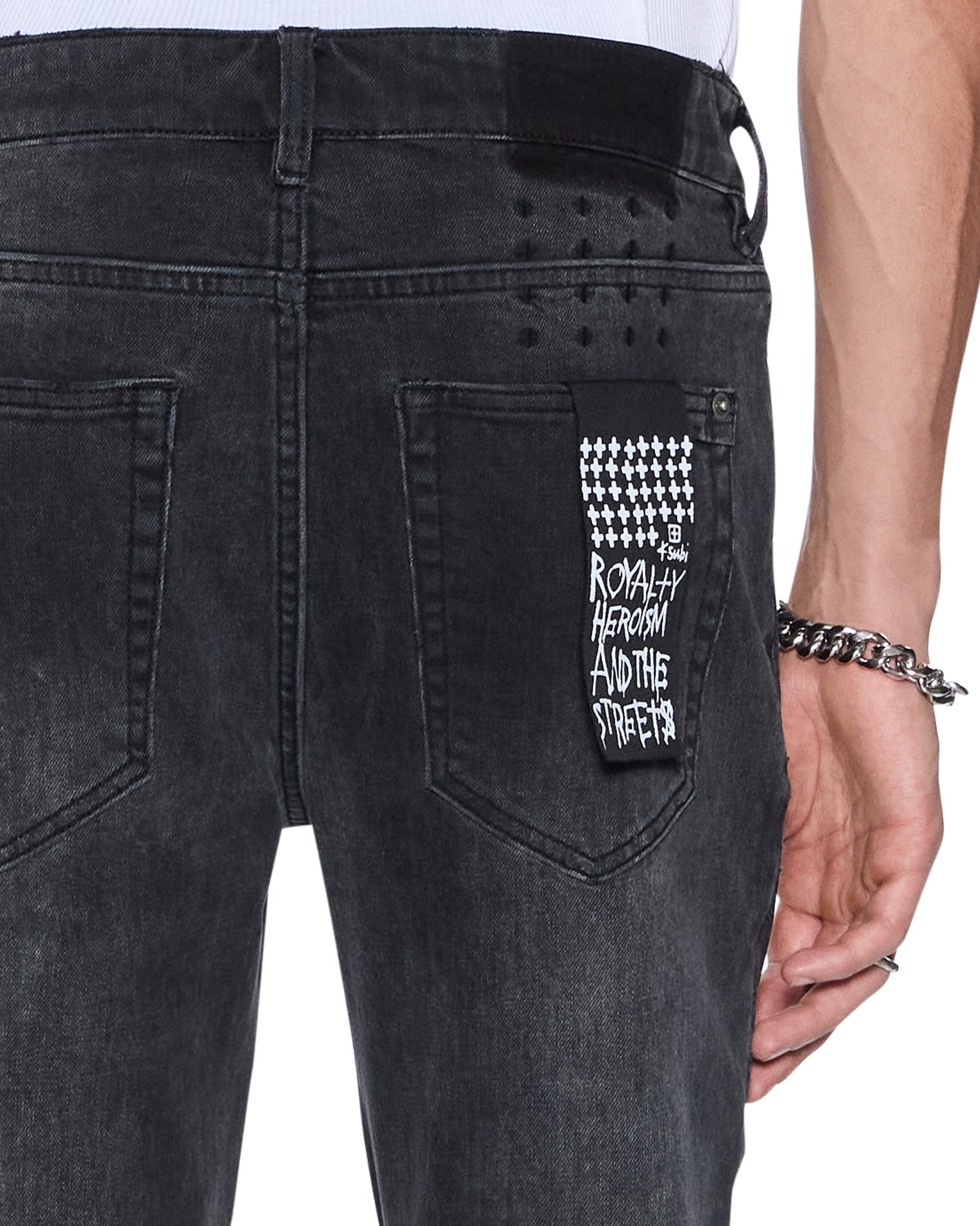 MENS VAN WINKLE BLAKK METAL DENIM JEANS