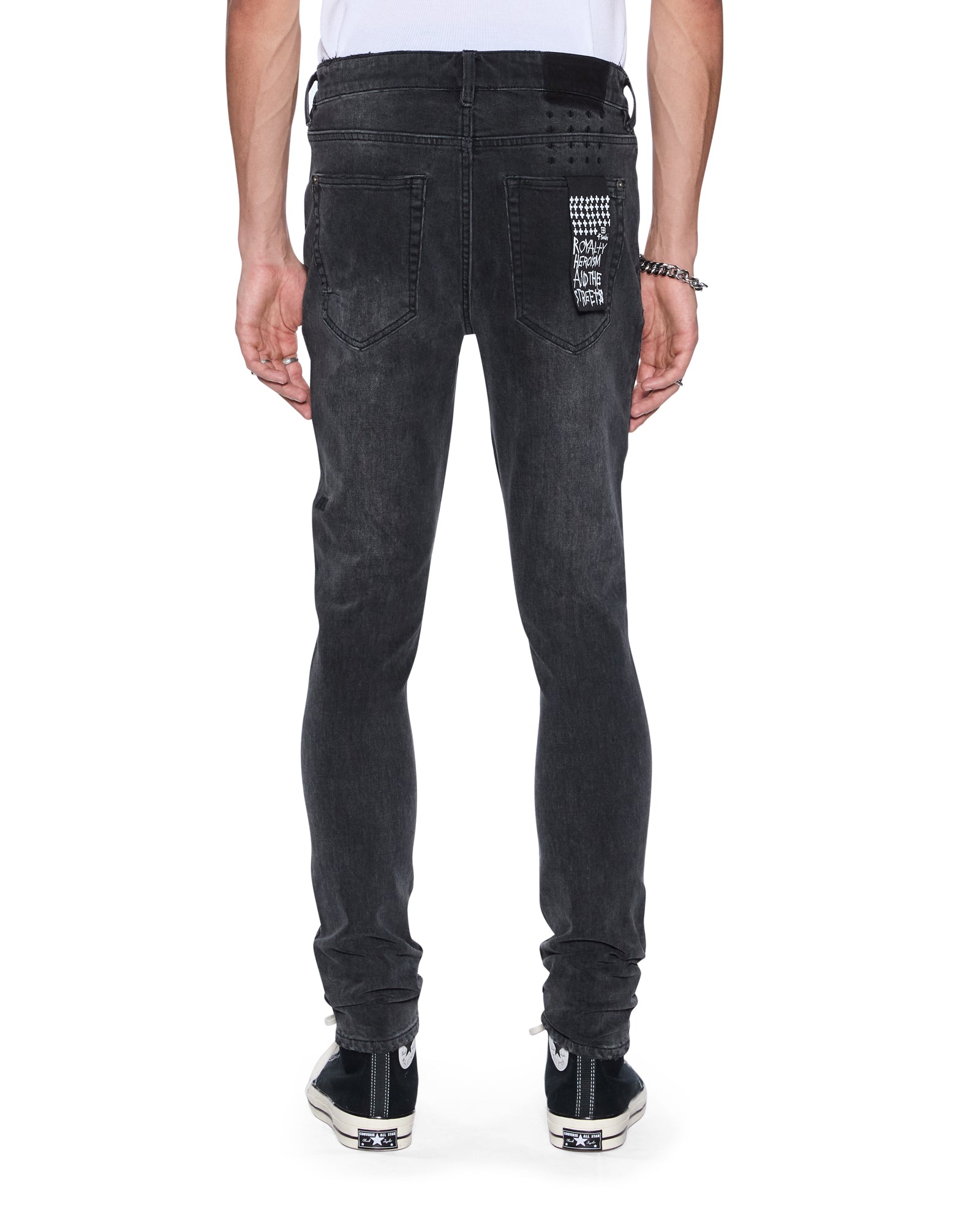 MENS  VAN WINKLE BLAKK METAL SKINNY DENIM JEANS