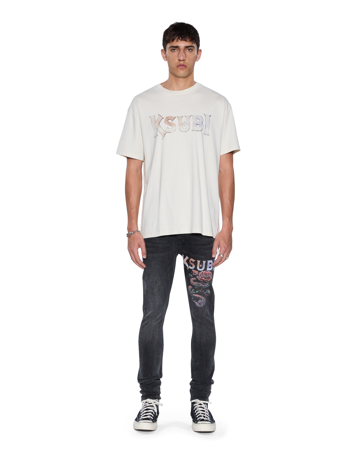MENS VAN WINKLE BLAKK METAL DENIM JEANS