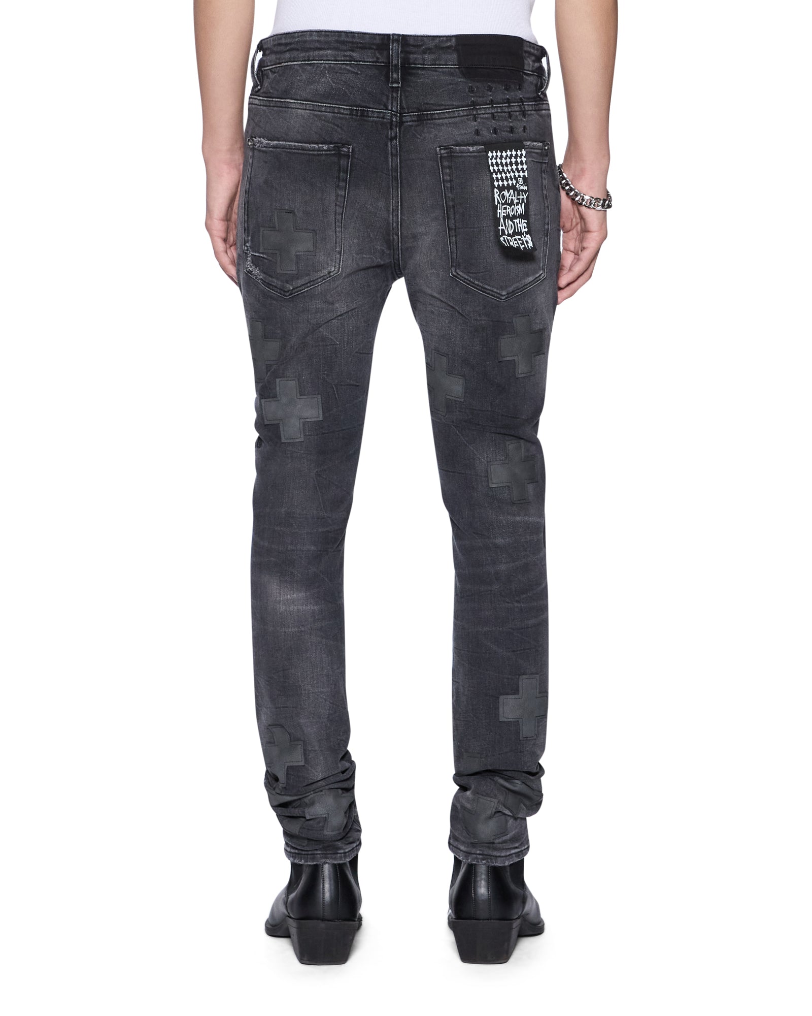 Mens Van Winkle Blakk Metal Idols Skinny Denim Jeans | Ksubi ++