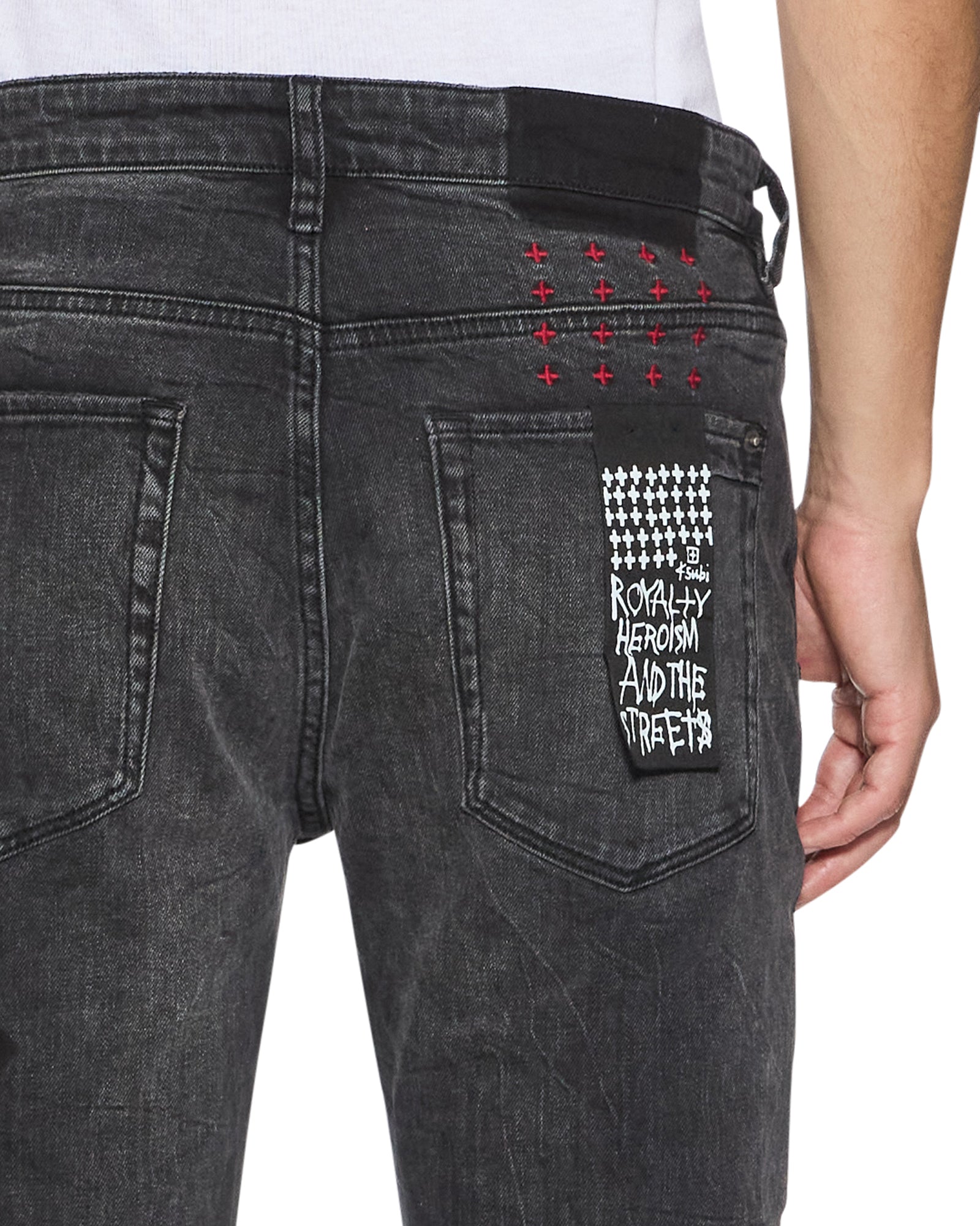 Mens Van Winkle Blakk Metal Paise Skinny Denim Jeans | Ksubi ++