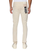 Mens Van Winkle Ecru Playoff Skinny Denim Jeans - Beige