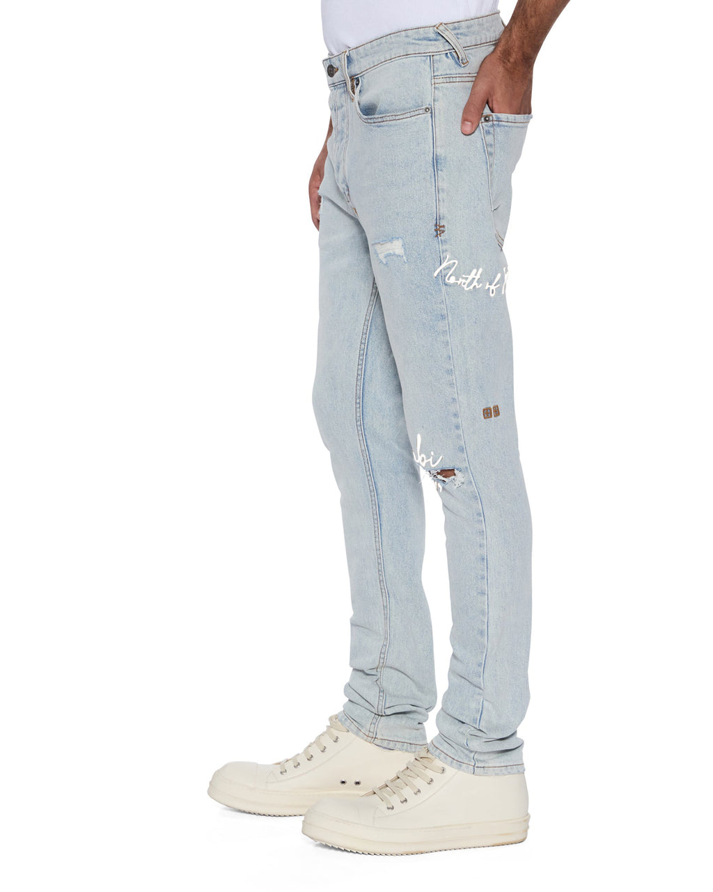 MENS VAN WINKLE FROST BLUE ARCH DENIM JEANS