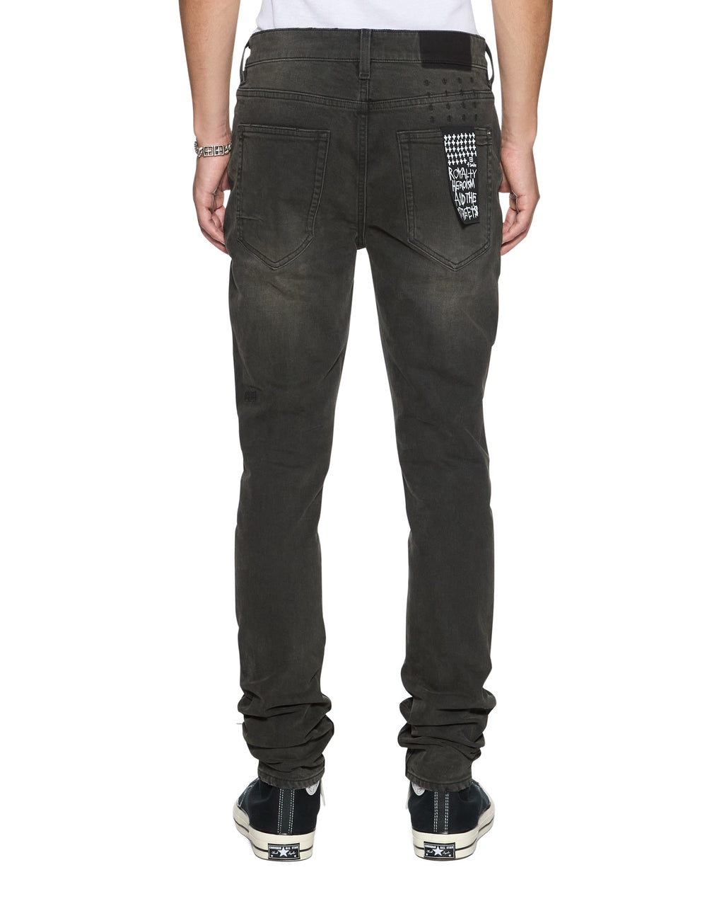 MENS VAN WINKLE GRAPHITE ANGUISH DENIM JEANS