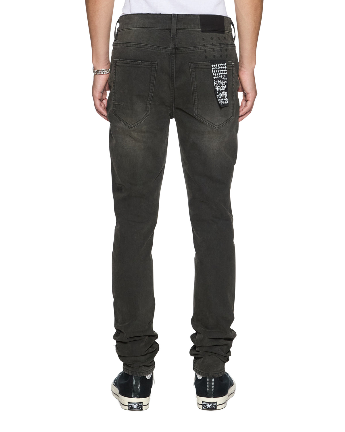 MENS VAN WINKLE GRAPHITE ANGUISH DENIM JEANS