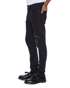 MENS VAN WINKLE JASPER BLACK ARCH DENIM JEANS