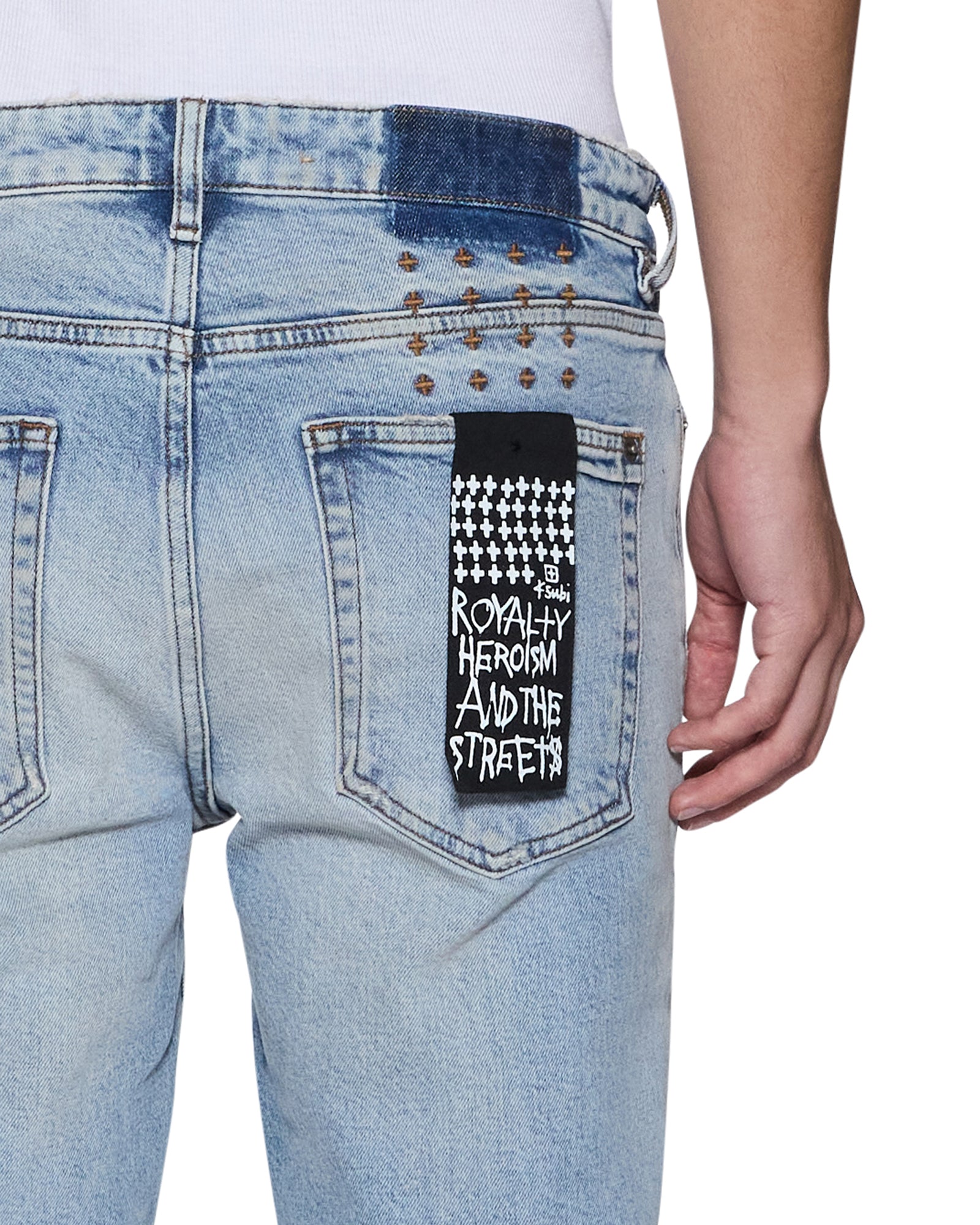 Mens Van Winkle Kasper Blue Skinny Denim Jeans | Ksubi ++