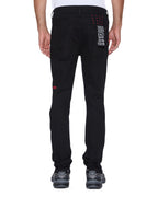 Mens Van Winkle Laid Black Sting Skinny Denim Jeans - Black