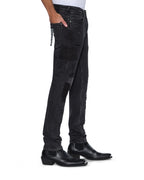MENS VAN WINKLE LED BLACK ROCKSTAR REPAIR DENIM JEANS
