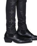Mens Van Winkle Plus Studded Skinny Denim Jeans - Grey