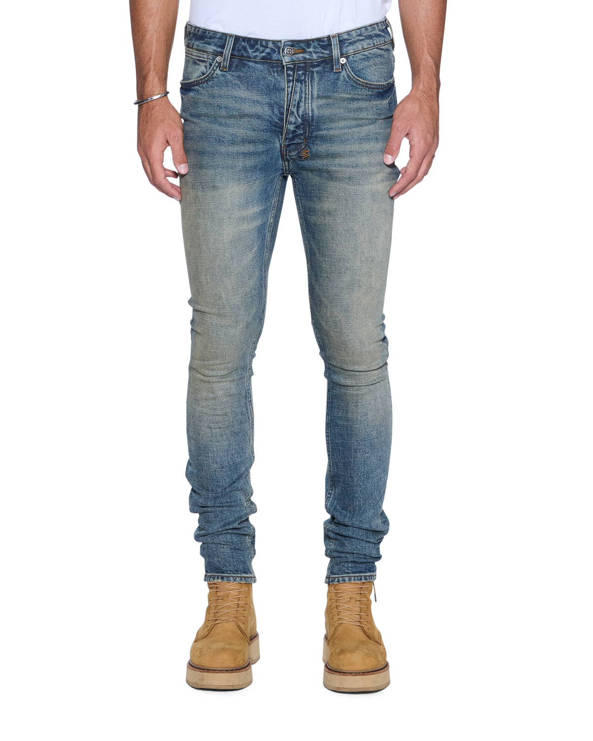 MENS VAN WINKLE RE-UP BLUE DENIM JEANS
