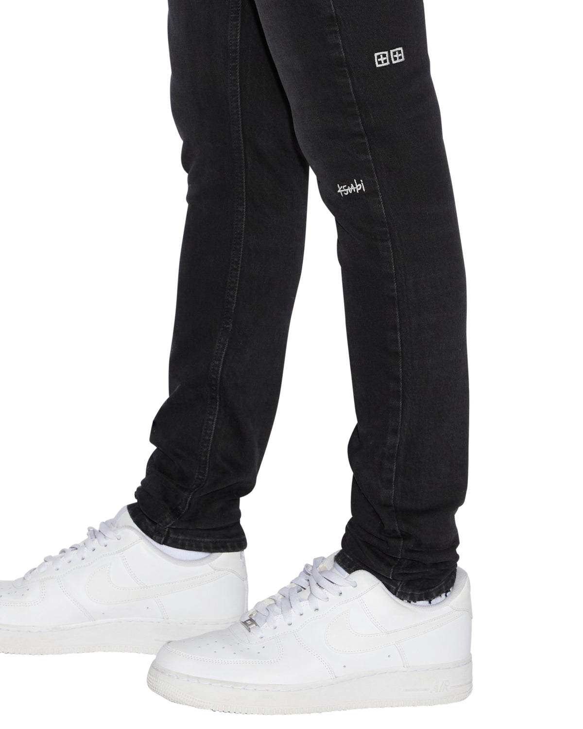 Mens Van Winkle Artist Black Skinny Denim Jeans - Black