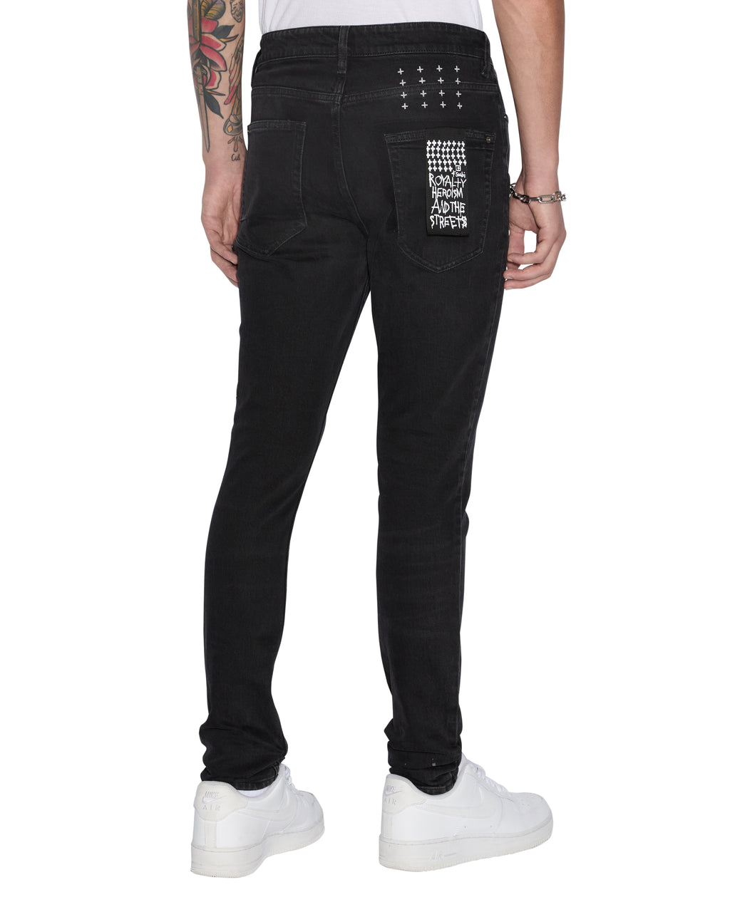Mens Van Winkle Artist Black Skinny Denim Jeans - Black