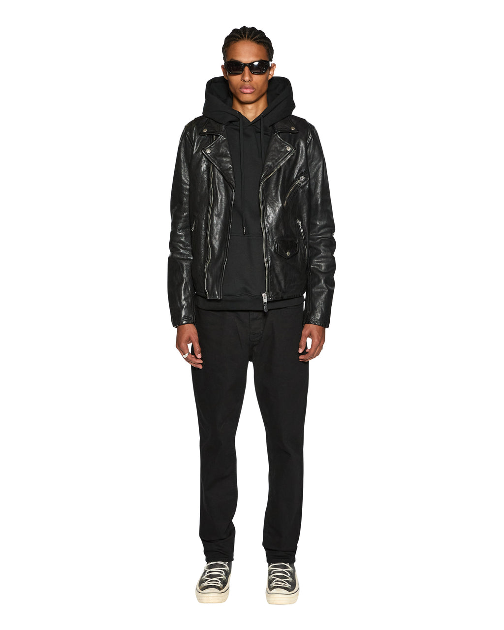 MENS WOLFGANG LAID BLACK DENIM JEANS