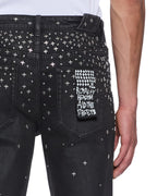 MENS CHITCH BACKSTAGE BLACK METALIK DENIM JEANS