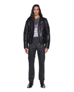 MENS CHITCH BACKSTAGE BLACK METALIK DENIM JEANS