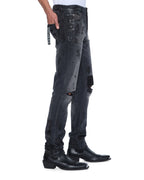 MENS CHITCH POWDER GREY PRAYING DENIM JEANS