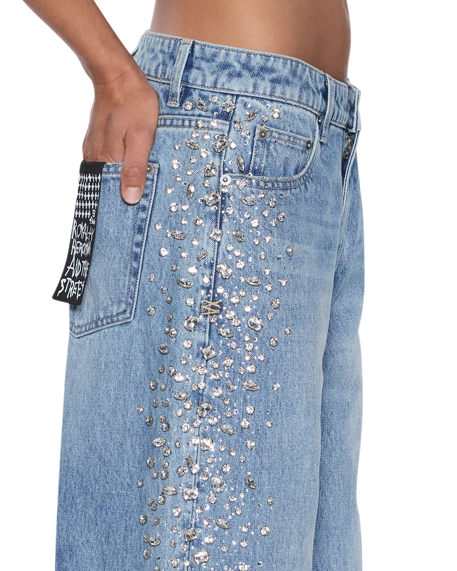 WOMENS  LOW RIDER KULTURE KRYSTAL RELAXED DENIM JEANS
