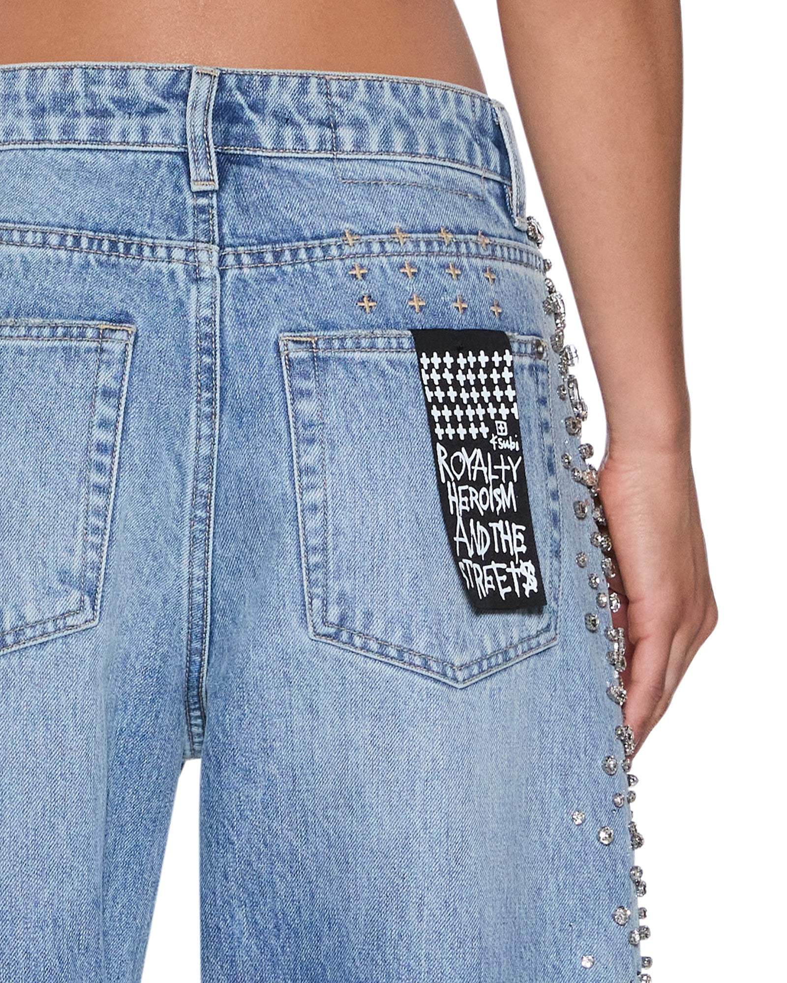 WOMENS  LOW RIDER KULTURE KRYSTAL RELAXED DENIM JEANS