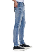 MENS VAN WINKLE DAKOTA BLUE REPAIR DENIM JEANS