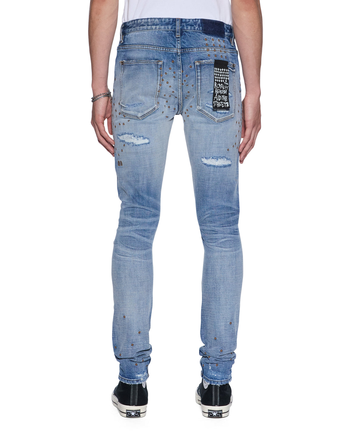 MENS VAN WINKLE DAKOTA BLUE REPAIR DENIM JEANS