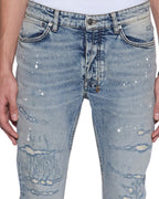 MENS VAN WINKLE PAINT SUMMER BLUE DENIM JEANS
