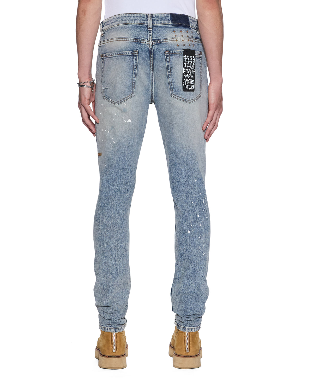 MENS VAN WINKLE PAINT SUMMER BLUE DENIM JEANS