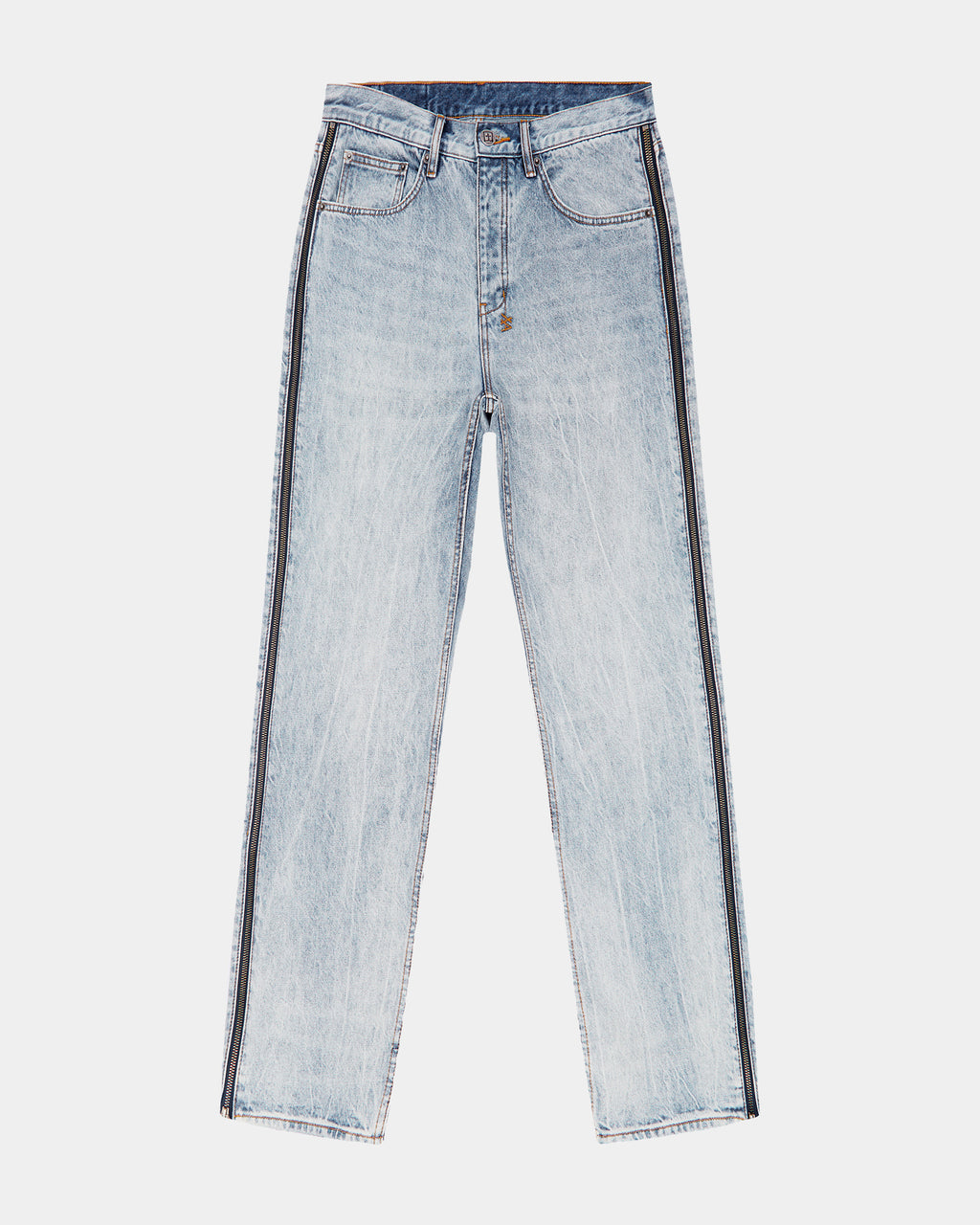 Mens Anti K Zipped Dynamite Relaxed Denim Jeans - Denim