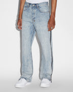 Mens Anti K Zipped Dynamite Relaxed Denim Jeans - Denim