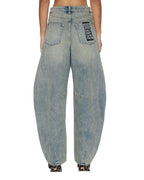 WOMENS BARREL JEAN FOLK DENIM JEANS