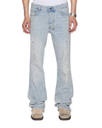 Mens Bronko Krystal Painted Bootcut Denim Jeans - Denim