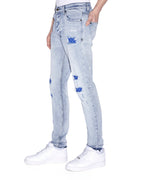 Mens Chitch Miami Philly Blue Slim Denim Jeans - Denim
