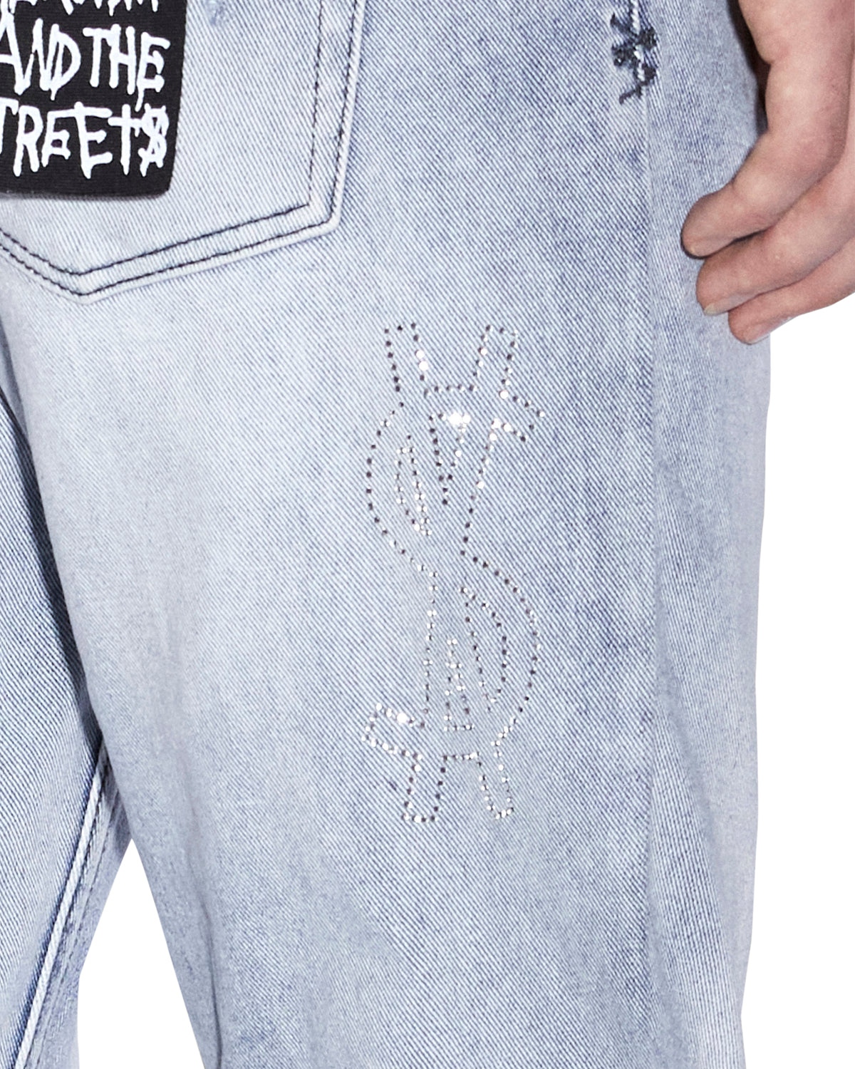 Mens Chitch Miami Philly Blue Slim Denim Jeans - Denim