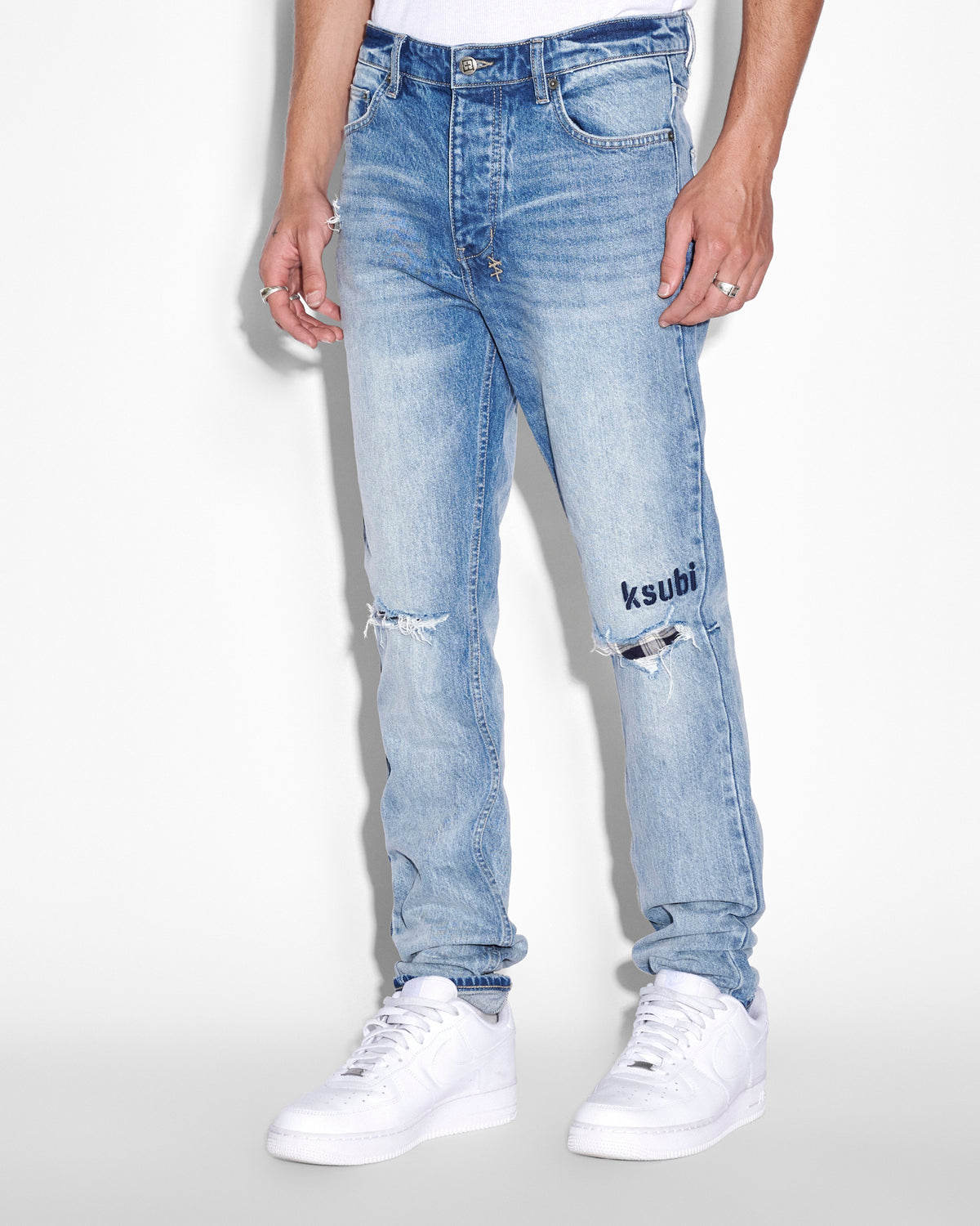 Mens Chitch Self Repair Slim Denim Jeans - Denim
