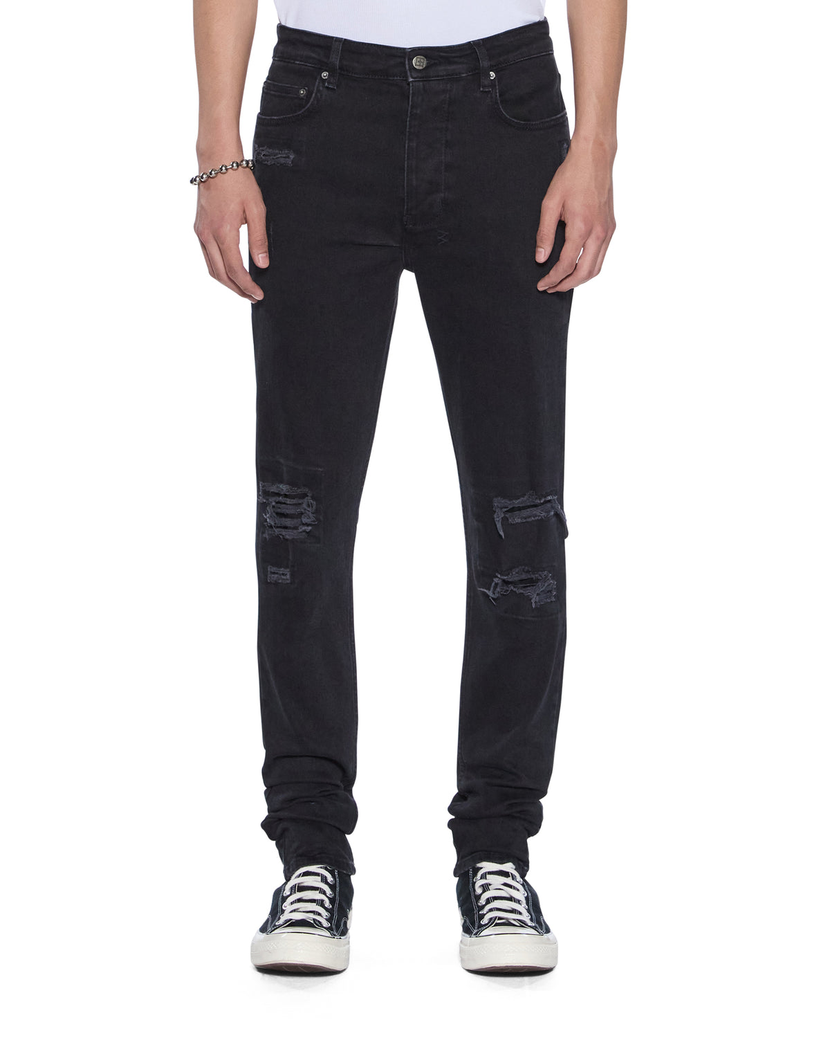 Mens Chitch Boneyard Black Slim Denim Jeans | Ksubi ++