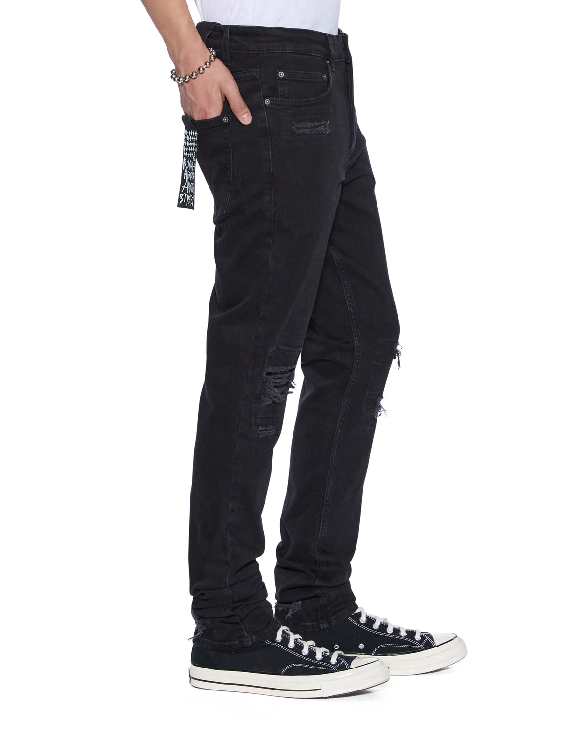 MENS CHITCH BONEYARD BLACK DENIM JEANS