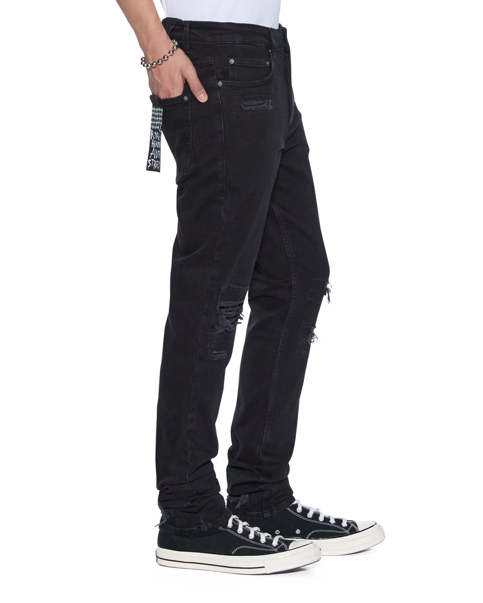 MENS CHITCH BONEYARD BLACK DENIM JEANS