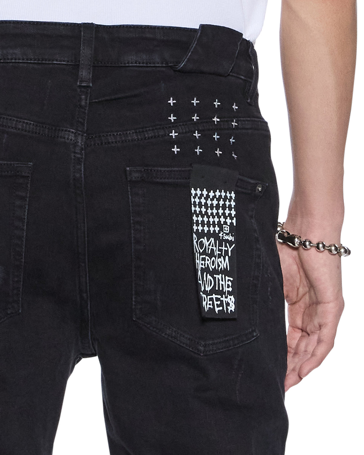 MENS CHITCH BONEYARD BLACK DENIM JEANS