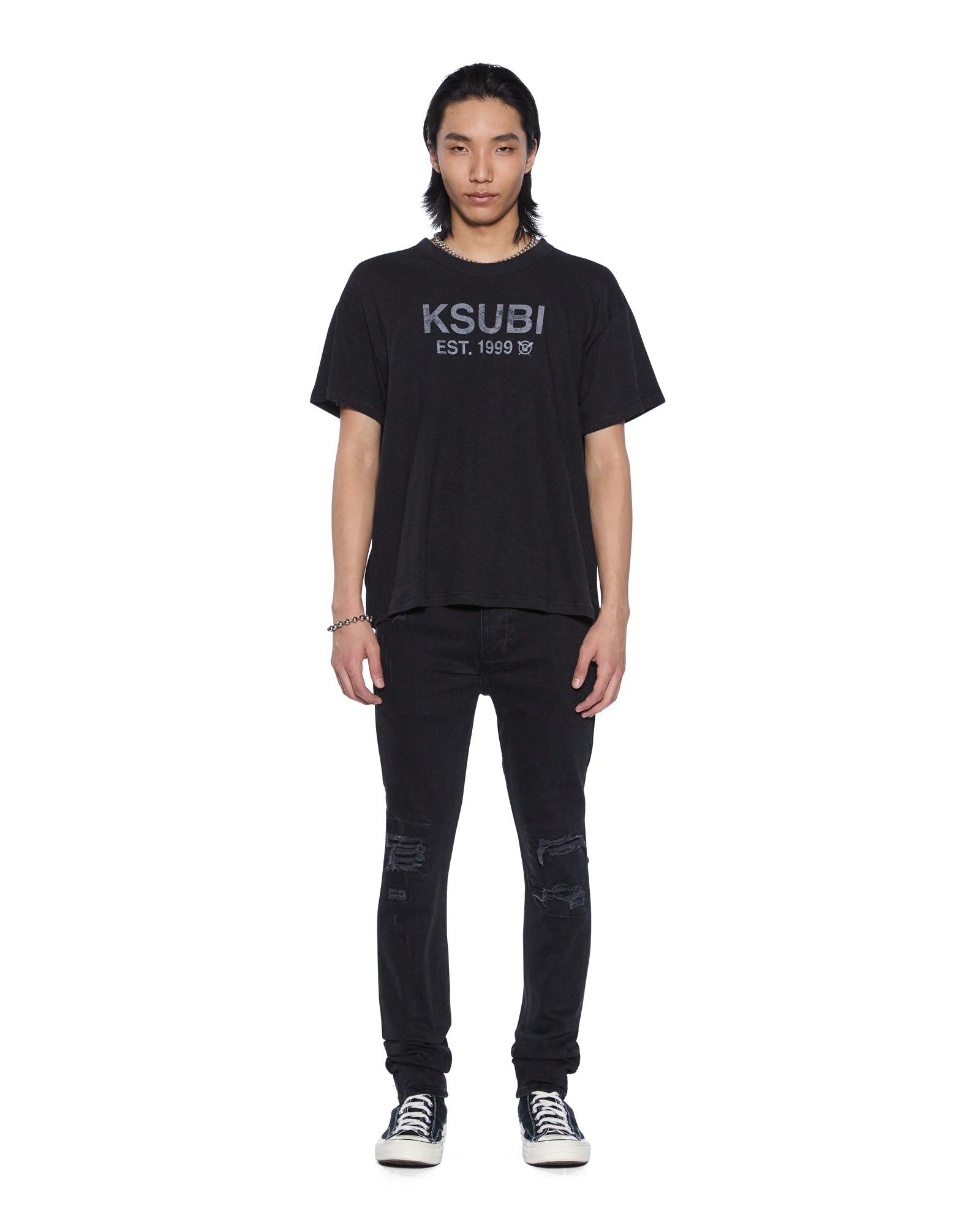 MENS CHITCH BONEYARD BLACK DENIM JEANS